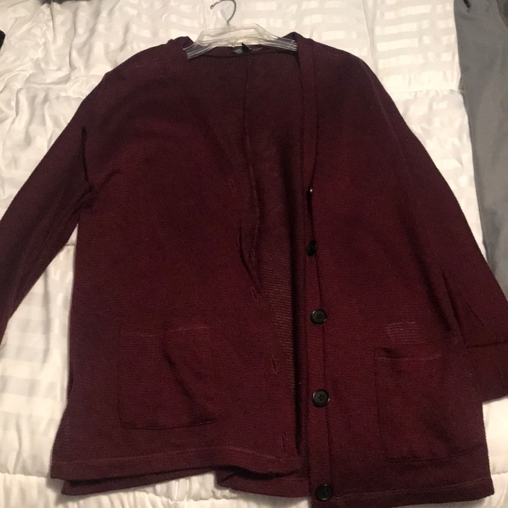 Maroon American eagle cardigan